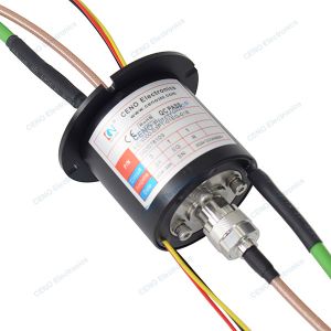 Quality Integrate RF slip ring with power ethernet signal and radio frequency rotary union for sale