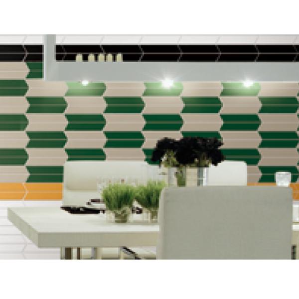 Buy 50x230mm Glossy Ceramic Parallelogram Subway Tiles for Backsplash at wholesale prices