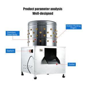 Slaughtering Equipment Chicken Poultry Feather Removal Cleaning Wet Plucking