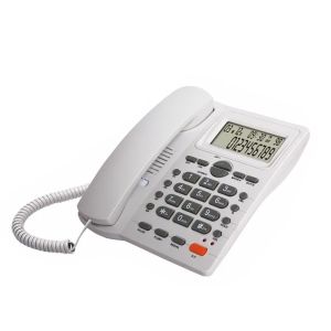 ABS Caller ID Telephone Adjustable LCD Brightness Corded House Phones