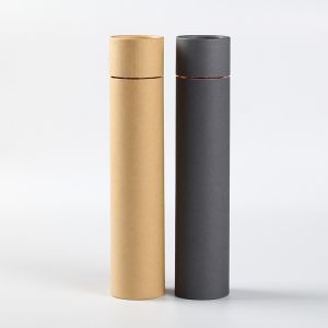 Black Package Kraft Cylinder Packaging with Lid