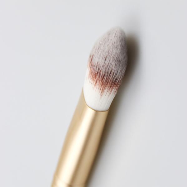 Aluminum Ferrule Single Makeup Brush For Liquid Foundation Synthetic Bristle