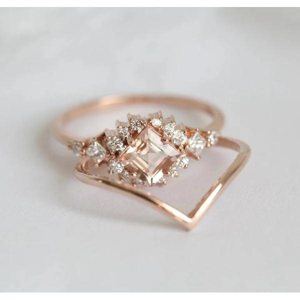 Buy Fascination Pretty Customized Silver Jewelry Rose Gold Plated Fine Sparkling at wholesale prices