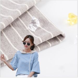 Wear Resistant Double Sweatshirt Striped Cotton Fabric For Hoodie