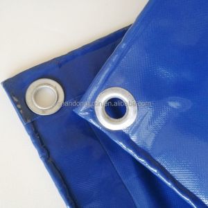 Waterproof Heavy Duty Coated PVC Tarpaulin with Eyelet Grommet and Custom Logo
