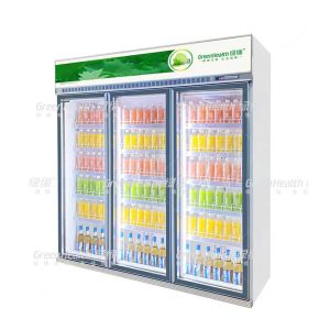 Frequency Conversion Commercial Beverage Cooler Store Glass Display Drinks