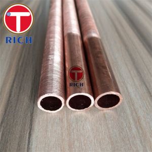 China Low Fin Seamless Copper Alloy Tube C10200 B75 12.7×1.2mm Annealed Finish on sale