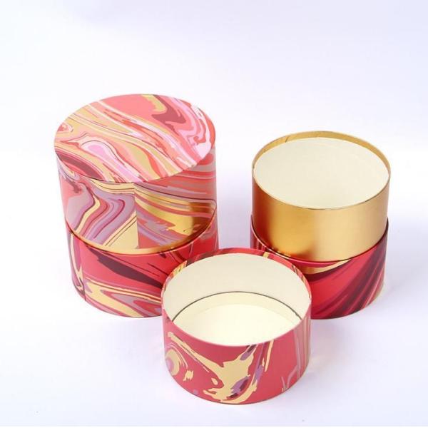 Lightweight Round Cardboard Gift Box Paper Cylinder Packaging For Cookies Chocolate Candies