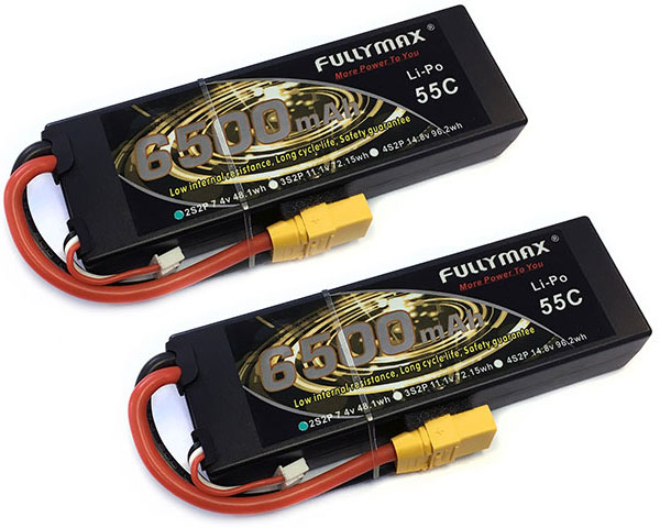 Fullymax 7.4v 2s Lipo Battery 55C 6500mAh 10000mah 2s2p Lipo RC Model Battery