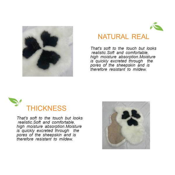 65x180 Plush Faux Sheepskin Carpet White Fur Rug