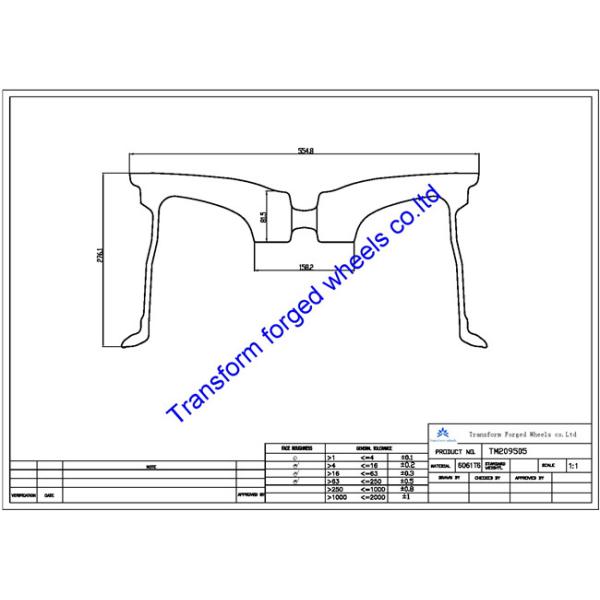 TM209505 20X9.5 inches forged wheels monoblock wheels blanks Dimple style barrel and rims