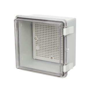 Buy 150x150x90mm IP65 Polycarbonate Enclosure With Hinged Clear Lid at wholesale prices