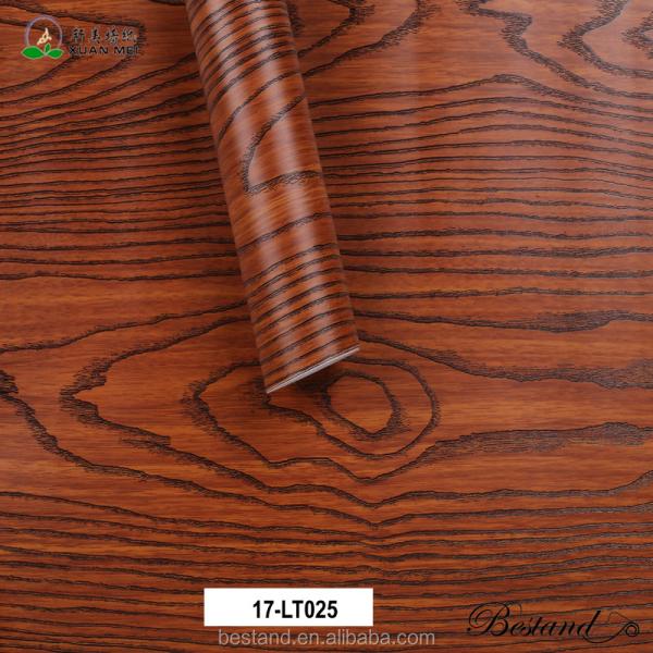 Self Adhesive Wood Grain Vinyl Decorative Film for Furniture Makeover and