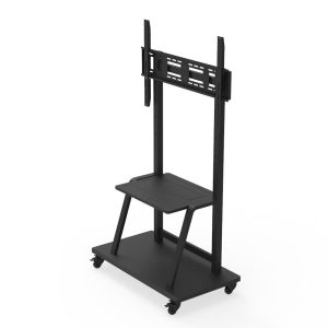 Black Smart Board Floor Stand For 55 Inch 65 Inch LCD TV Screen OEM ODM