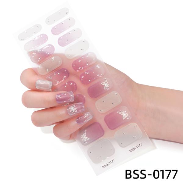 Custom-made 3D Semi Cured Gel Nail Sticker Popular Custom-made Korea Style Design