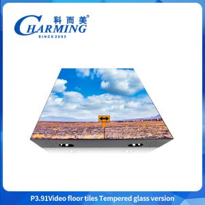Strong glass GOB type P3.91 led waterproof design LED video floor tile high