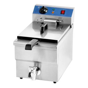 6KW 20L Restaurant Commercial Electric Deep Fryer With Valve Steel Construction
