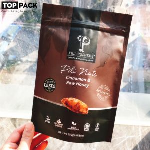 Custom Printing Resealable Doypack Food Packaging Pouches For Nuts