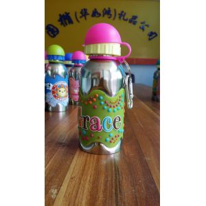 cartoon grip 300ml stainless steel drink bottle with leak proof
