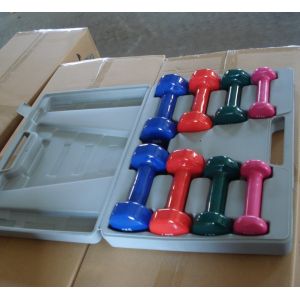 Neoprene Fitness Equipment Dumbbells Customized Logo With Carry Case