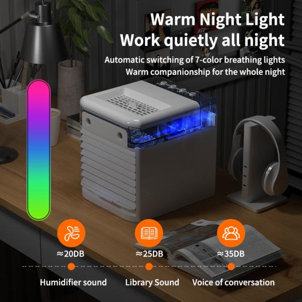 Desktop Mini Air Cooler 870g ABS Material Dual Spray USB Charging Plug-in Dual Purpose