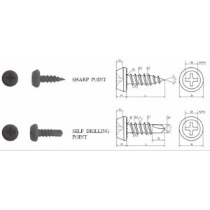 OEM Fasteners Hardware Bulgy Screw ZINC Grey Phosphated