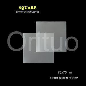 Square Clear Card Sleeves 73x73mm Size Doube Matte ISO