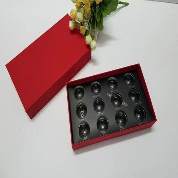 Bonbon Paperboard Truffle Chocolate Box Packaging With Plastic Insert ODM