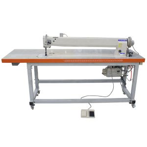 China 1041mm Long Arm Heavy Duty 11mm Double Needle Sewing Machine on sale