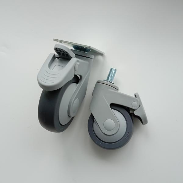 Buy 2 Inches White Medical Caster Wheels Providing Convenient Maneuverability at wholesale prices