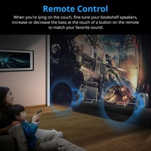 Black Bluetooth Bookshelf Speakers Romote Control CE FCC Certification