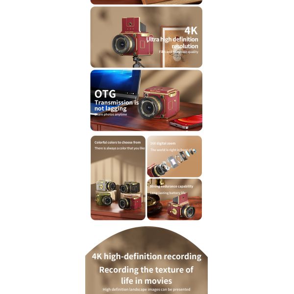 M31 4K Retro Texture High Definition Digital Camera Professional Digital Lens