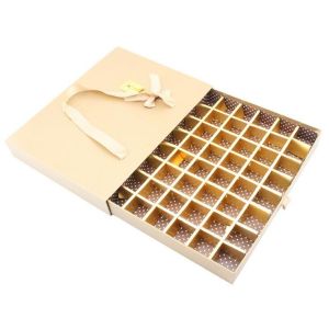 Drawer box with inner tray and paper divider and transparenet window