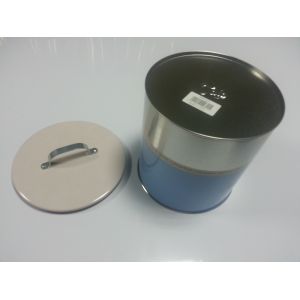 White / Blue Tin Cookie Containers With Lid / Cover , 162x175 MM