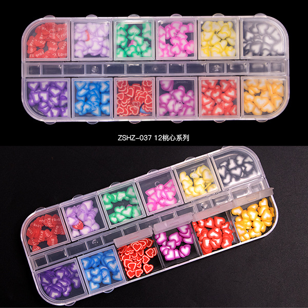 12 Grid Rhinestone Nail Stones Crystal Multi Shape Glass Diamonds Nails Art Decoration