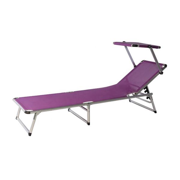 Customized Beach Foldable Sun Lounger With Aluminum Tube Material