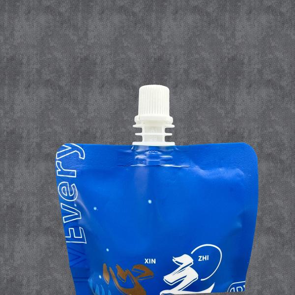 8 Oz Reusable Leak Proof Food Grade Custom Printed Spout Pouches With Cap Lid For Drinks Liquid Packaging