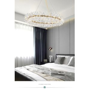 Modern LED Luxury Crystal Chandelier Rings Flower Crystal Chandelier(WH-NC-82）