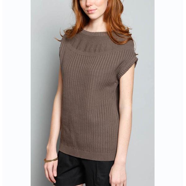Buy WOMEN'S 100% COTTON SLEEVELESS KNITTED SWEATER at wholesale prices