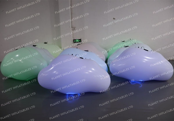 Buy Led Lighting Inflatable Hanging Cloud Balloon Advertising Inflatable Cloud for Event Stage Decoration at wholesale prices