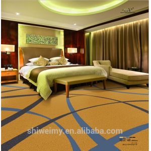 Soft flower printed pattern wall to wall nylon hall carpet