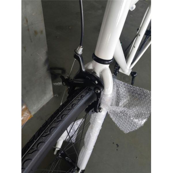 Sleek white frame adult 700C single speed bicycle fixed gear bikes with coaster brake