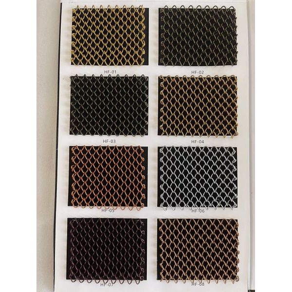 Height 0.6M 170M length Brozen Color Aluminium Chain Decoration Mesh for Curtain