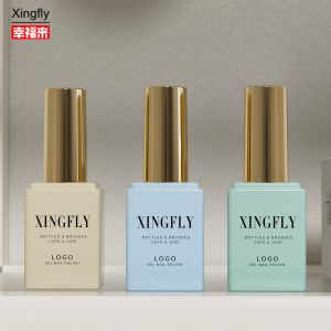 17ml Nail Gel Bottle Custom Cosmetic Large Capacity Nail Polish Oil Empty Glass