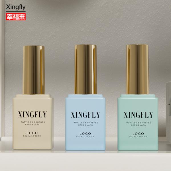 17ml Nail Gel Bottle Custom Cosmetic Large Capacity Nail Polish Oil Empty Glass