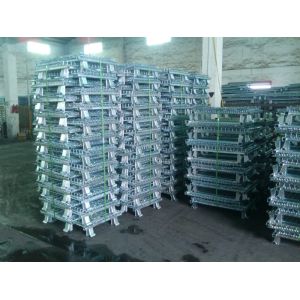 High Strength Industrial Metal Pallet Cages Warehousing / Component Storage
