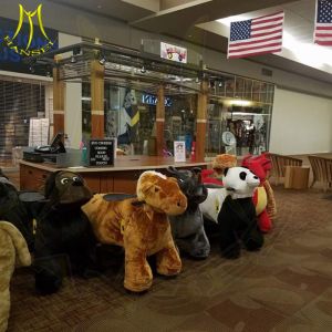 Quality Hansel amusement kids motorized plush animales mountables riding toy rides for sale
