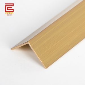 China L Shaped Satin Brass Profile 20mm Brass Moulding Strips Tile on sale