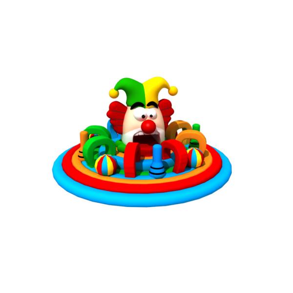 Inflatable Fun City Colorful Clown Inflatable Fun City Kids 0.55mm Pvc Jumping