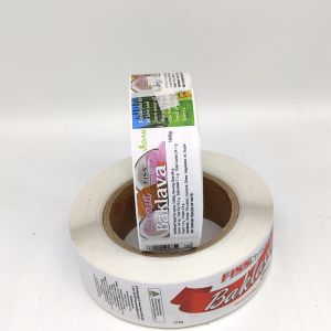 Cmyk Printing Food Adhesive Labels Glossy Bopp Bakery Sticker Labels